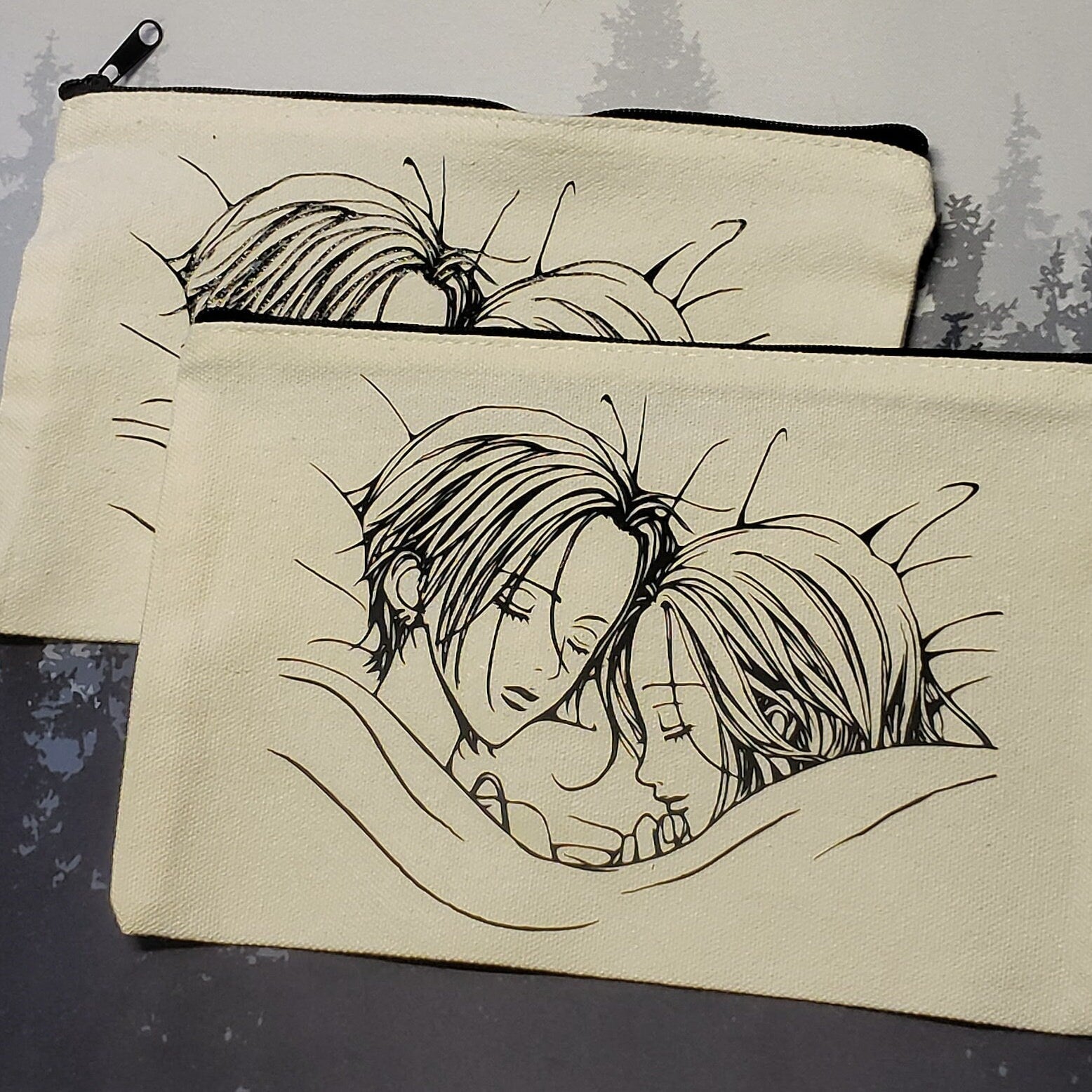 Sleeping Besties Nana Canvas Pouch